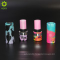 empty cosmetic container round colored plastic lip gloss tube